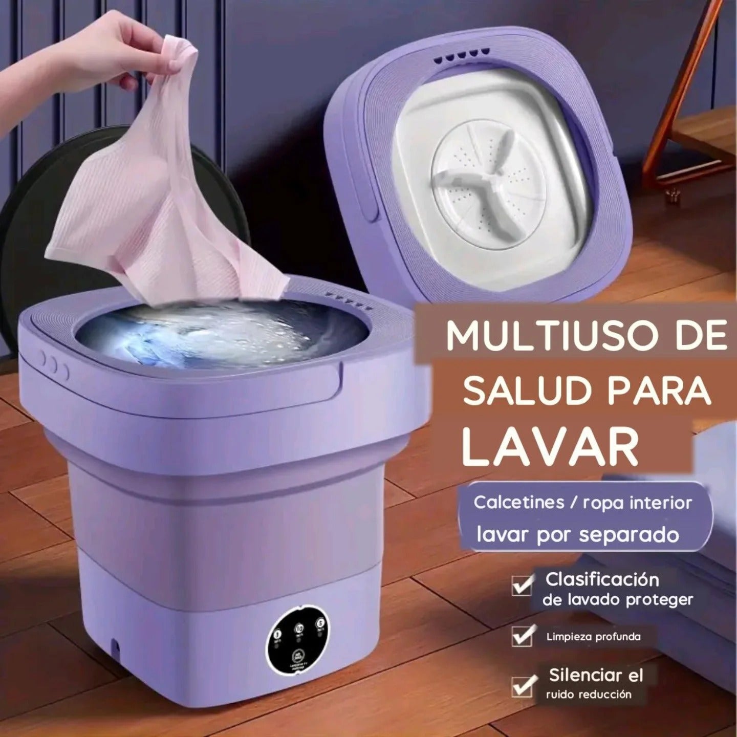 OFERTA!!.. COMBO Mini Lavadora Portátil + Plancha de viaje