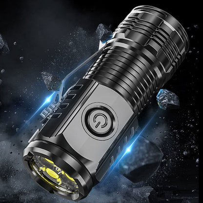 Mini linterna táctica de 3 LED. Recargable.